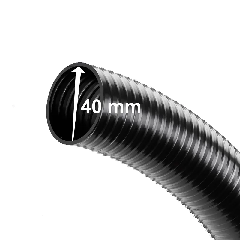 Poolslang 40 mm Pro svart